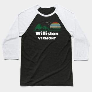 Mountain Sunset Flying Birds Outdoor Williston Vermont Baseball T-Shirt